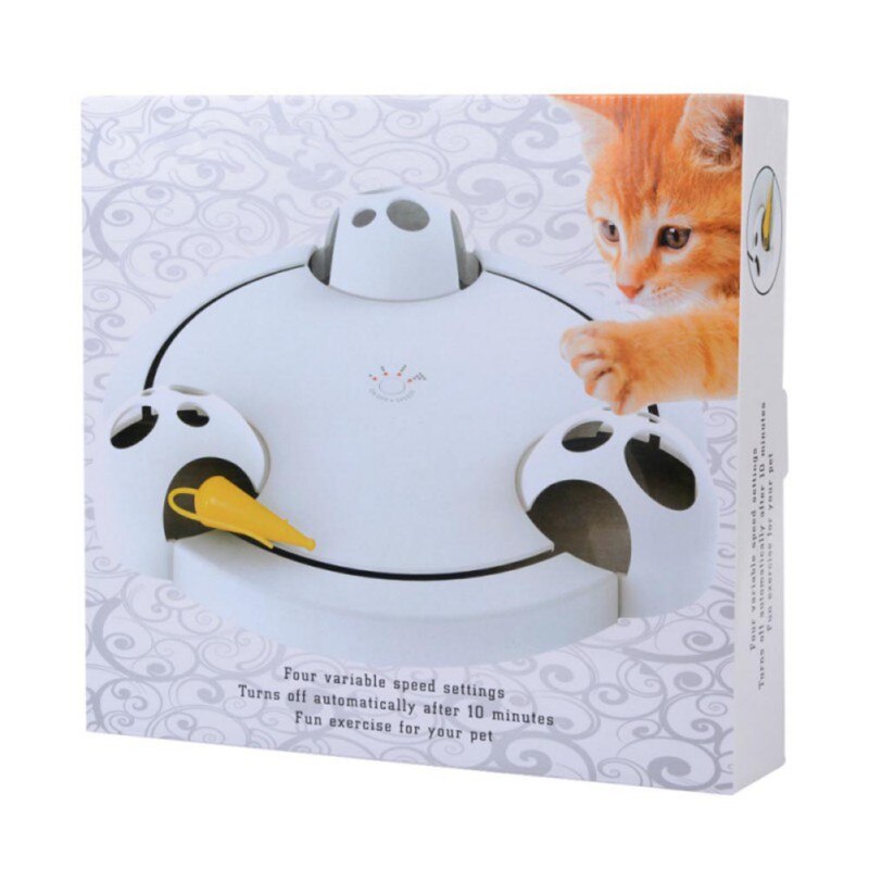 Electric Cat Toy Smart Pet Cat Toys Interactive Pounce Hide Mouse Hunting Scratch Board Funny Amusement Plate